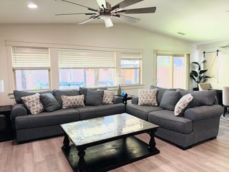 Michael Nicholas Camero Gray Sofa + Loveseat Set