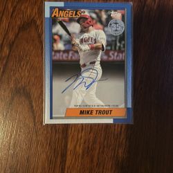 1990 Topps Mike Trout Auto 30 Anniversary 