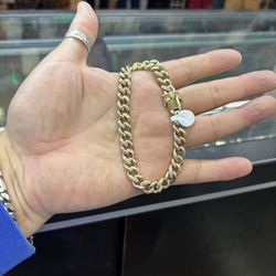 10k solid Diamond  Cuban bracelet ✅ we buy & trade GOLD