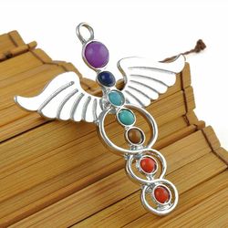 *Great Gift* Reiki Chakra 7 Points Healing Pendant Necklace *See My Other 600 Items*