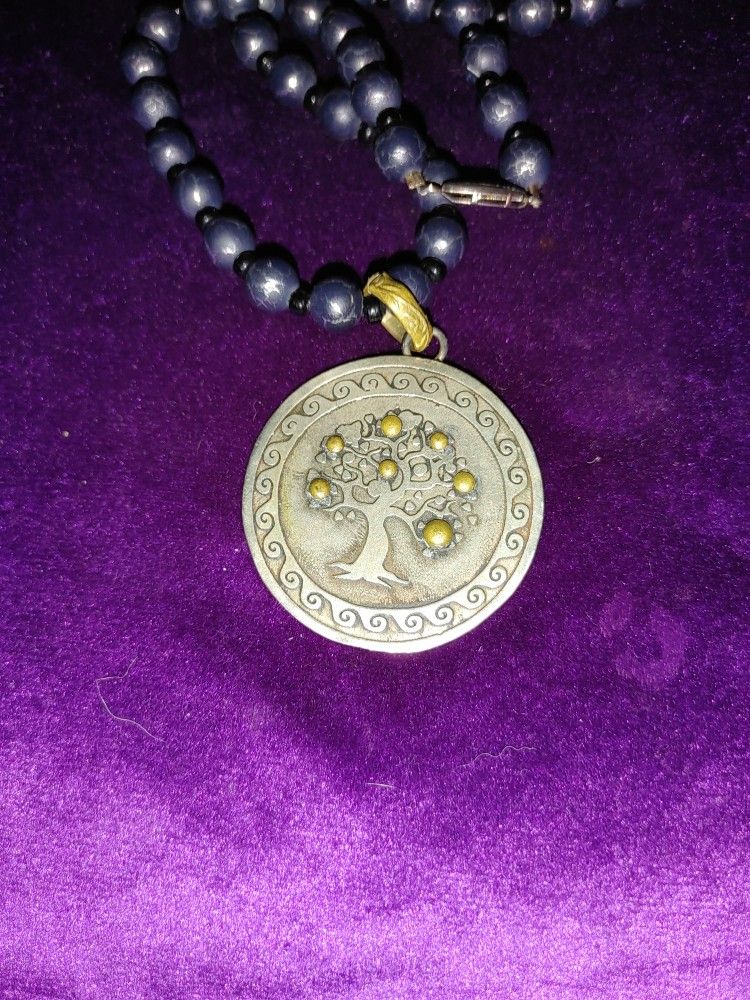 Cool, Tree Of Life Pendant. Silver With Brass Accents