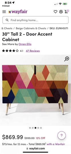 2 DOOR ACCENT CABINET by EAST URBAN HOME