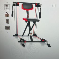 Nano Gym :  Portable Home Gym Chair With Resistance Bands