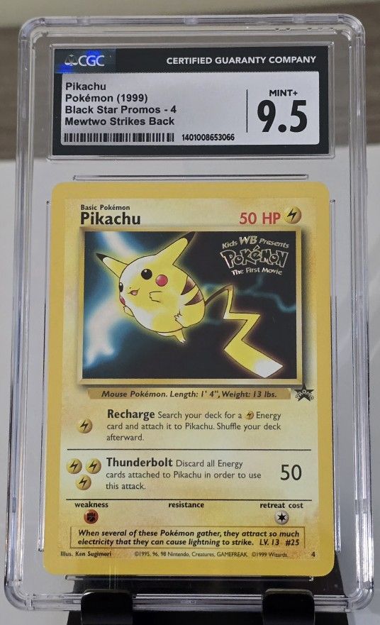 Pikachu Pokemon (1999) Black Star Promo CGC Graded Mint+ 9.5