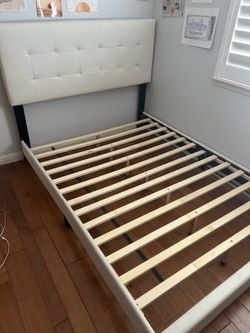 Bed frame with headboard (full size) and mattress. 5 years old good condition.
