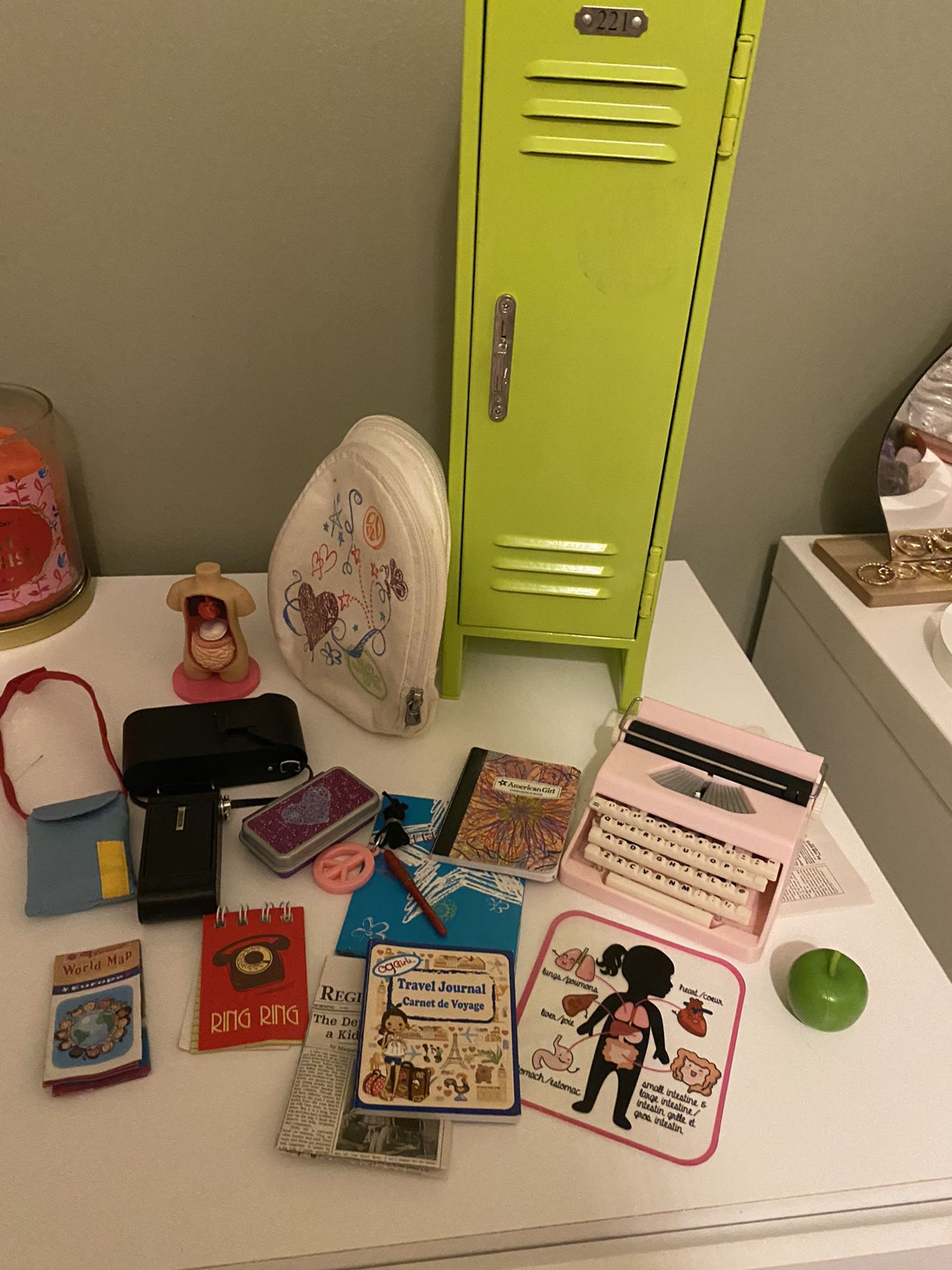 American Girl Doll- Locker, And School Accessories 
