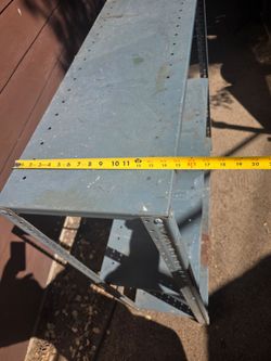 Metal shelves