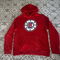 LA Clippers Icon Primary Logo Fitted Pullover Hoodie - Red
