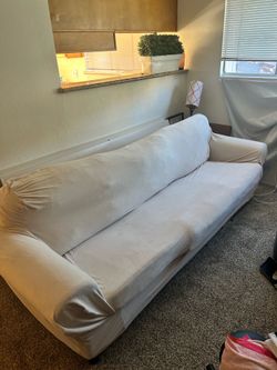 Comfortable couch with couch cover
