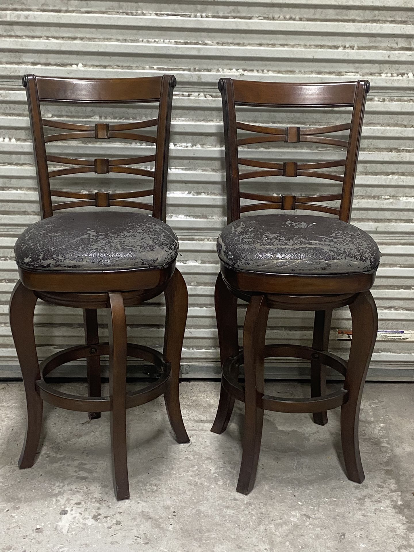 2 Solid Wood Bar Stools/chairs
