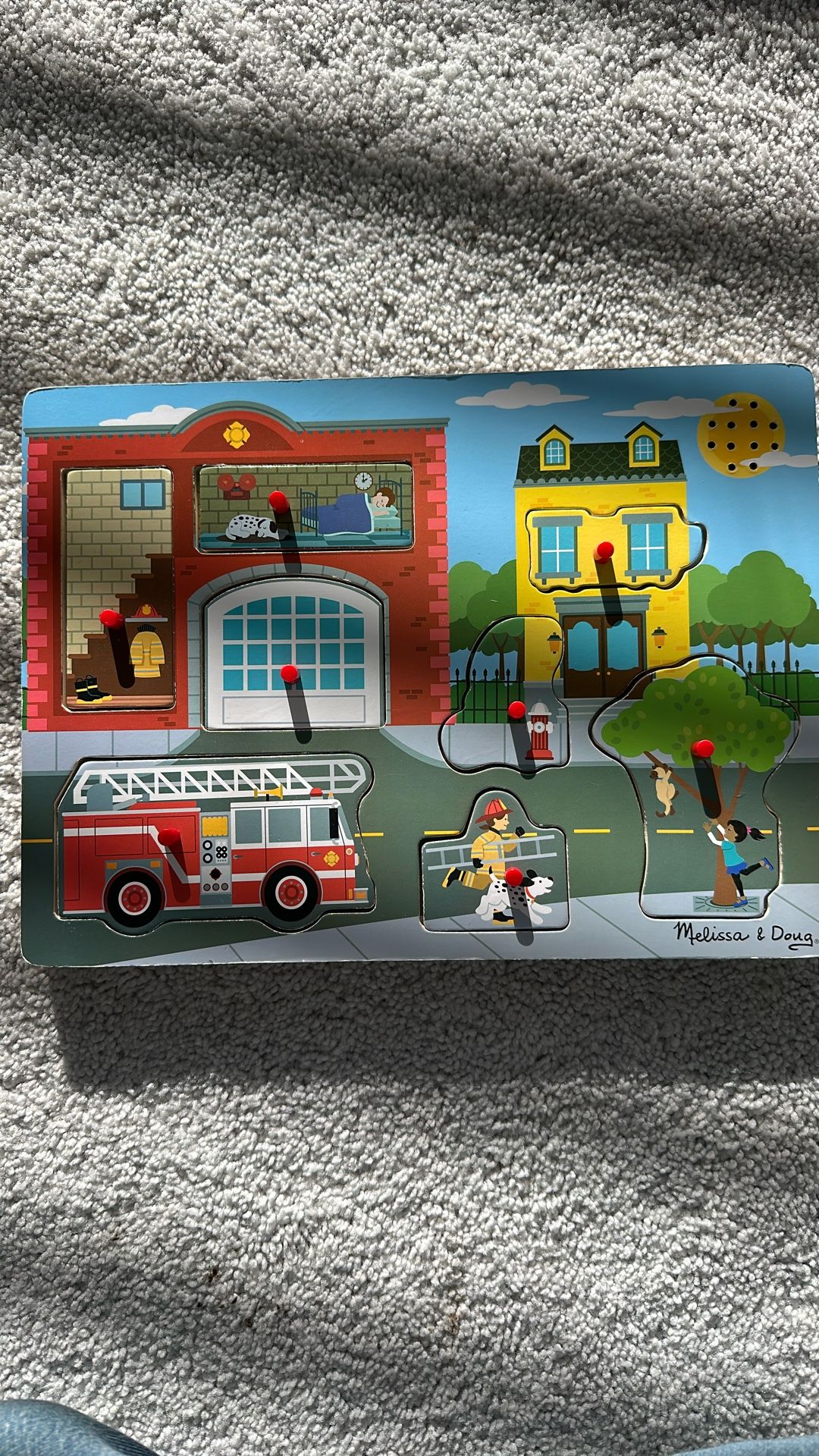 Melissa And Doug Around The Fire Station Sound Puzzle