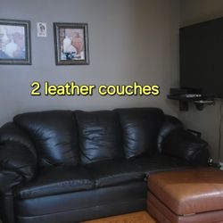 Genuine Leather Couches,  Black Leather Loveseat