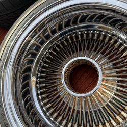 Set of 13”s wire wheels 