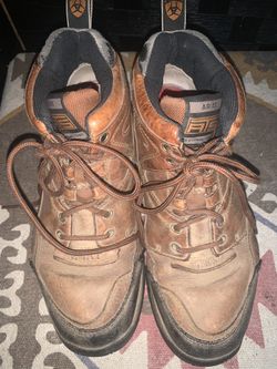 Leather work boots, Ariat Terrain H2O model by Ariat 9 B