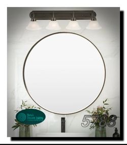 Design House 517714 Millbridge Vanity Light Dimmable with Frosted Glass for Above Bathroom Mirror,