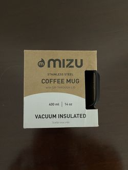MIZU Vacuum Insulated 14 Oz Coffee Mug With Sip Through Lid- New