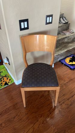 Wood Dining Chair with Upholstered Seat
