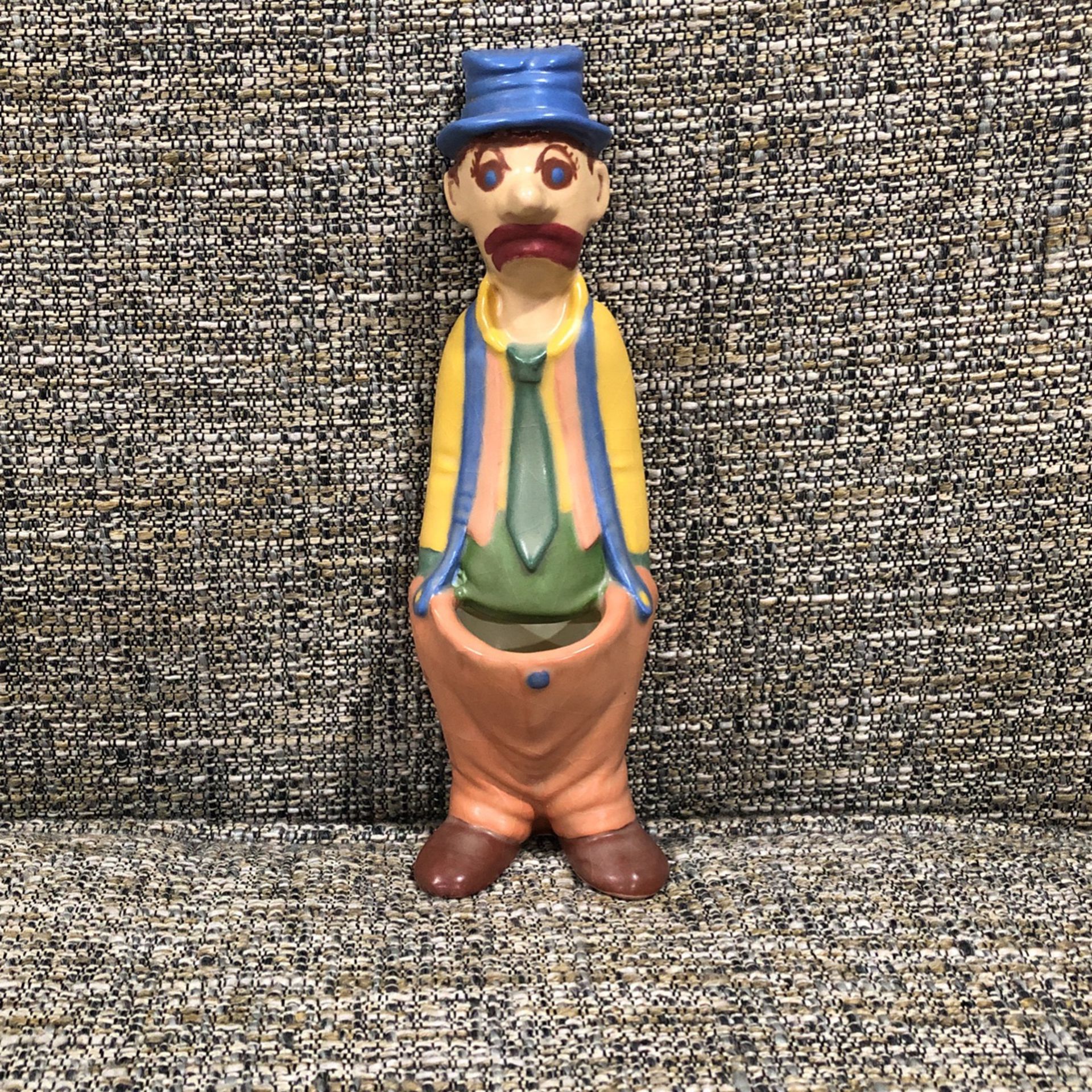 Vintage Hobo clown Penis Cactus Ceramic Cactus Holder 