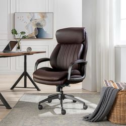 ES157 $120  Nova Executive Office Chair - Ergonomic High Back Desk Chair with AIR Lumbar Support - Comfortable ComputerChair for Home Office - Vegan L