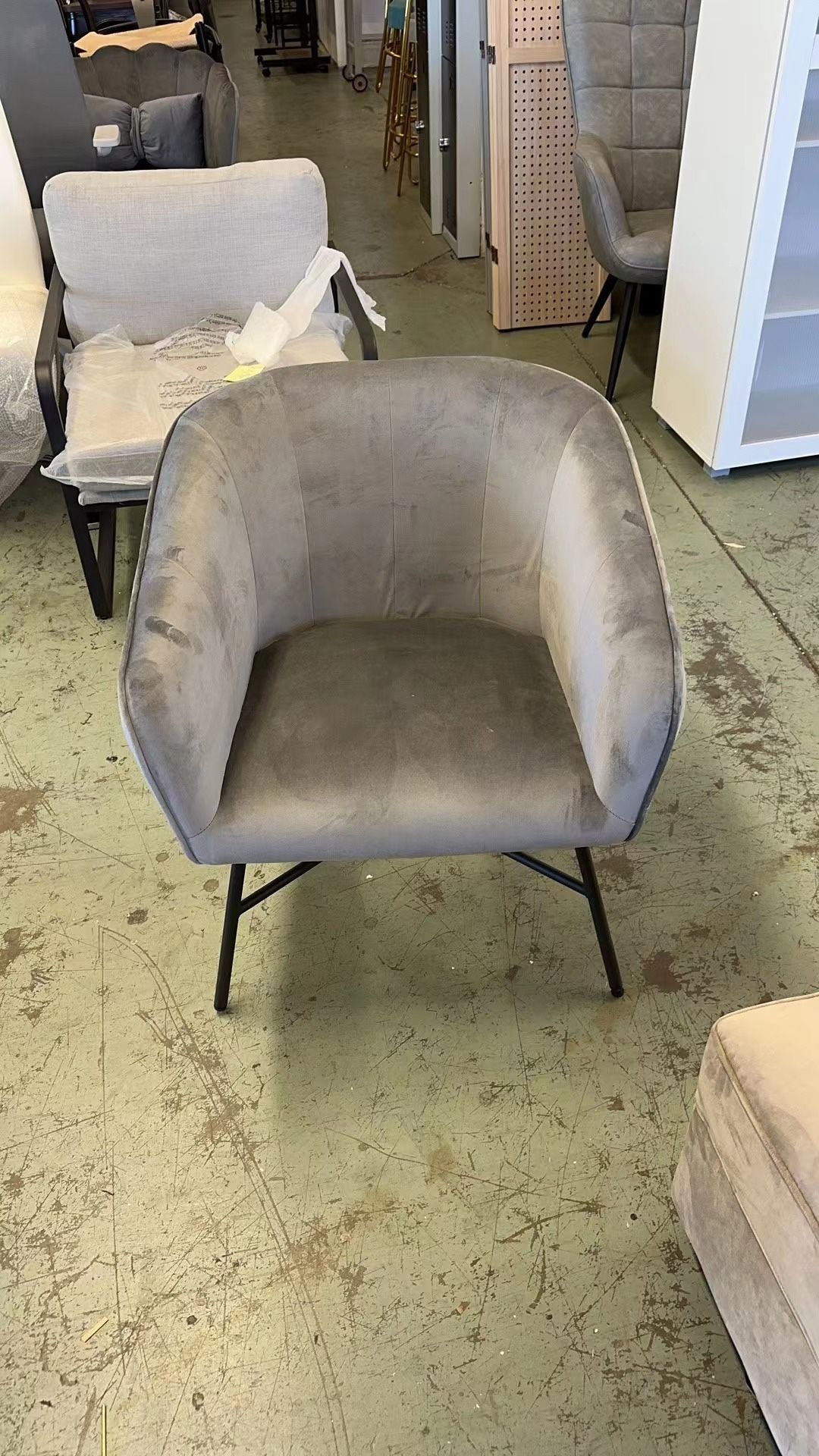 Accent Chair Armchair Living Room Chair Upholstered Barrel Chair Velvet Comfy Lounge Chair Sofa Side Chair for Living Room Bedroom Dining Room Office,