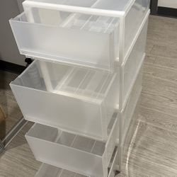 4 Polypropylene Storage Drawer (Muji) 1small & 3 Large