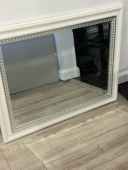 Beautiful white wall mirror