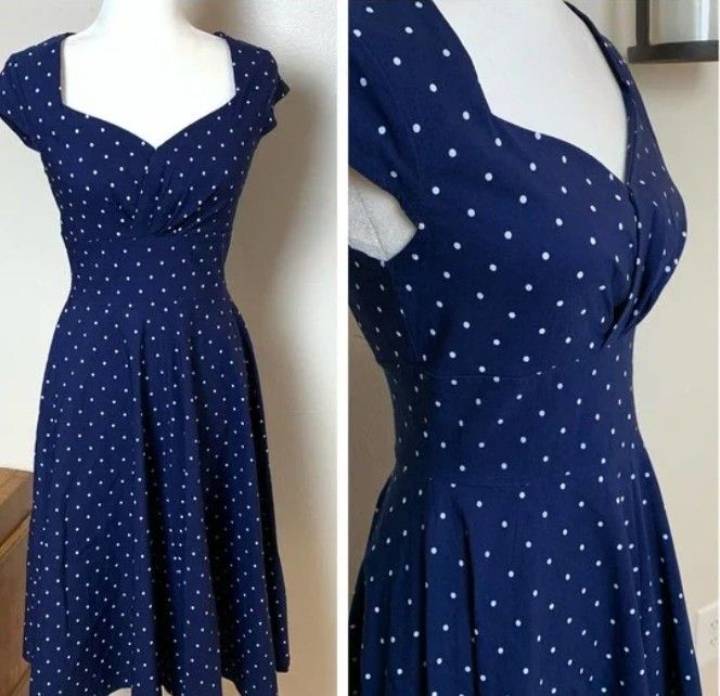 Rockabilly 1950's Retro Dress Sz. LG By Gown Town 