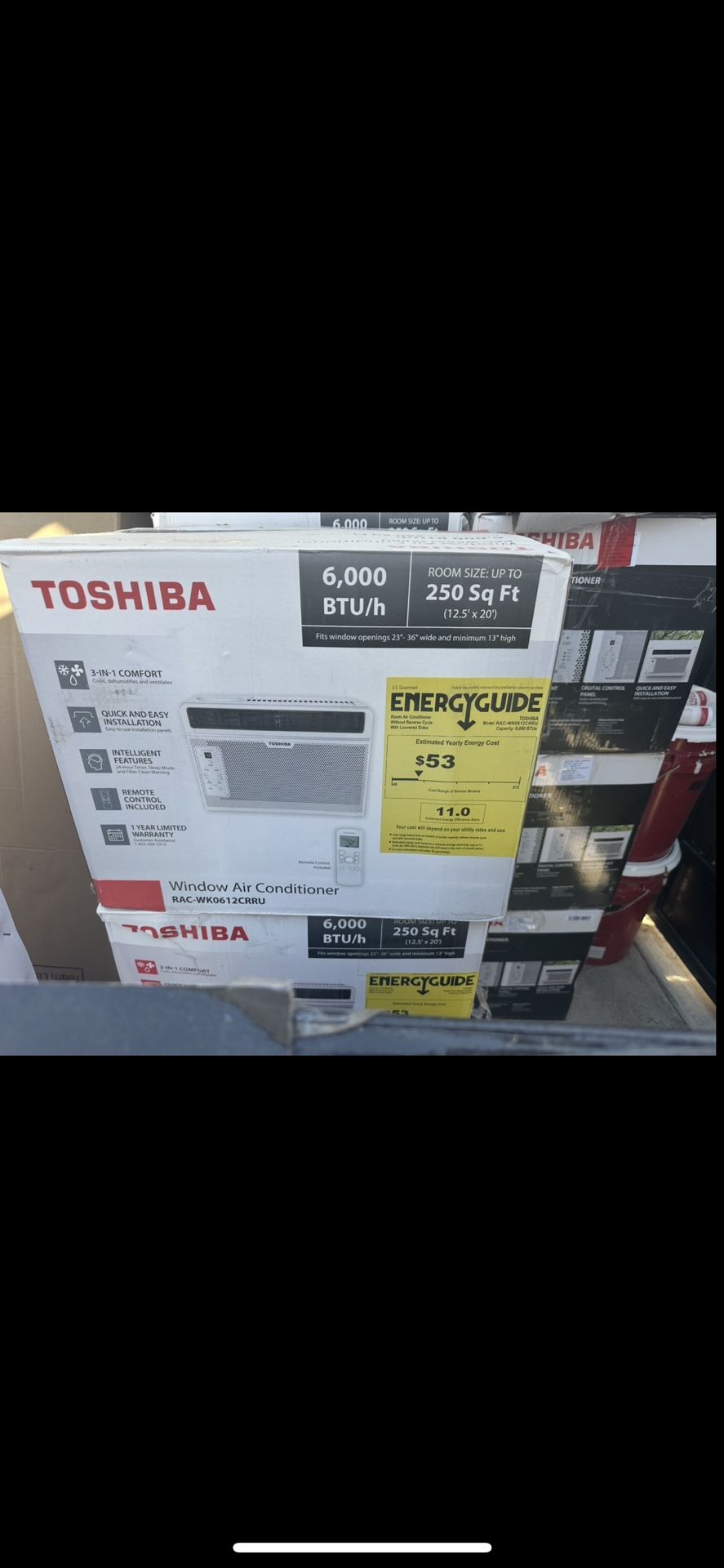 Brand new window, air conditioner, AC