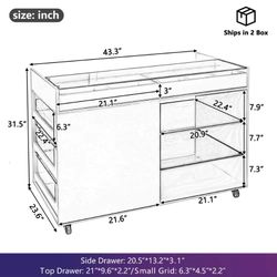 Walk-In Closet Island, Dresser, Jewelry Dresser, Closet Organizer, Rolling Dresser, 