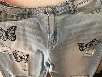 Boyfriend denim butterfly women’s jeans.