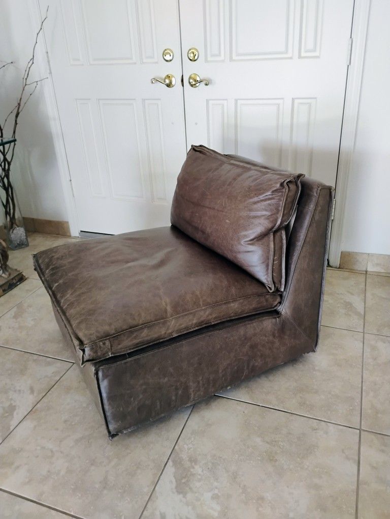 Four Hands Leather Swivel Chair