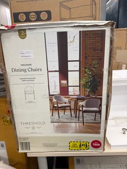 2pk Ingleside Open Back Upholstered Wood Frame Dining Chairs – Threshold