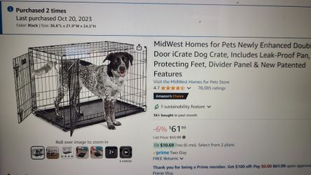 Dog Crate, As New, Lightweight and Portable.