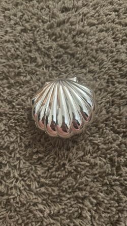 Silver shell jewelry case