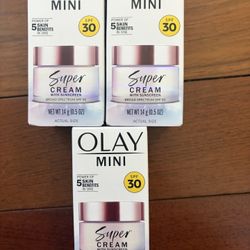Olay Super Cream with Sunscreen SPF 30, Trial Size, 0.5 Oz, $10/each