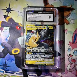 CGC 9 Pikachu and Zekrom tag team japanese 
