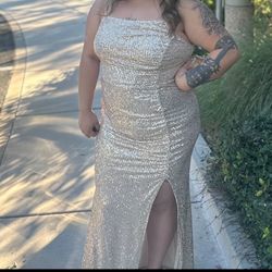 Gold Sequin Dress