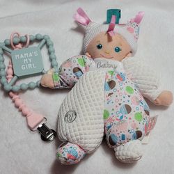 Doll Pacifier Binky Clip Holder Leash for Baby Boy Gril Newborn Toddler Teeth