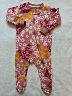 NRW!Baby Girl Floral Zip-Up Footed Sleeper, Size 6 mo