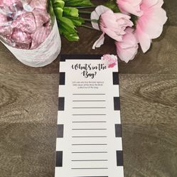 Bridal Shower Game Cards