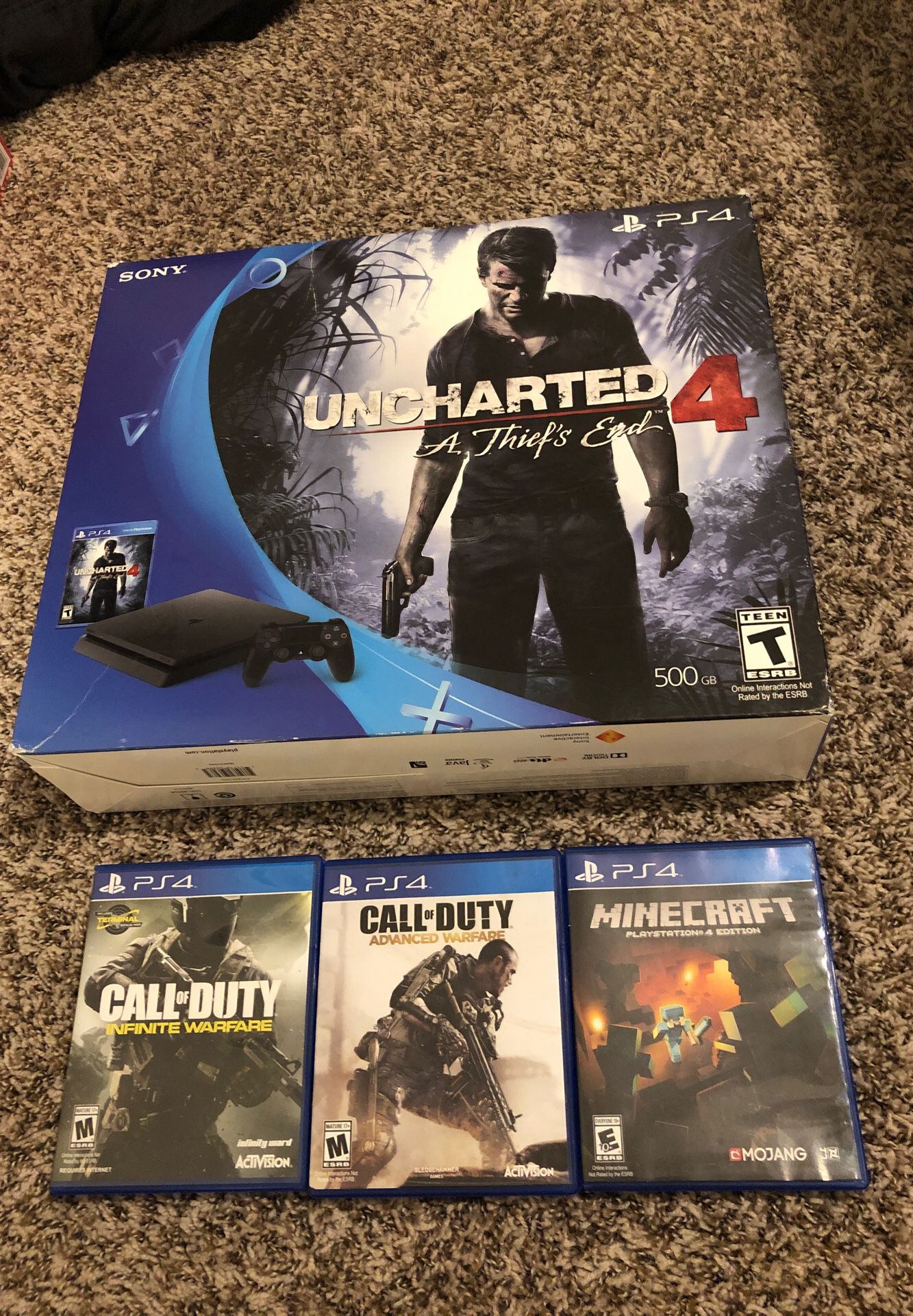 Ps4 Slim with 4 Games