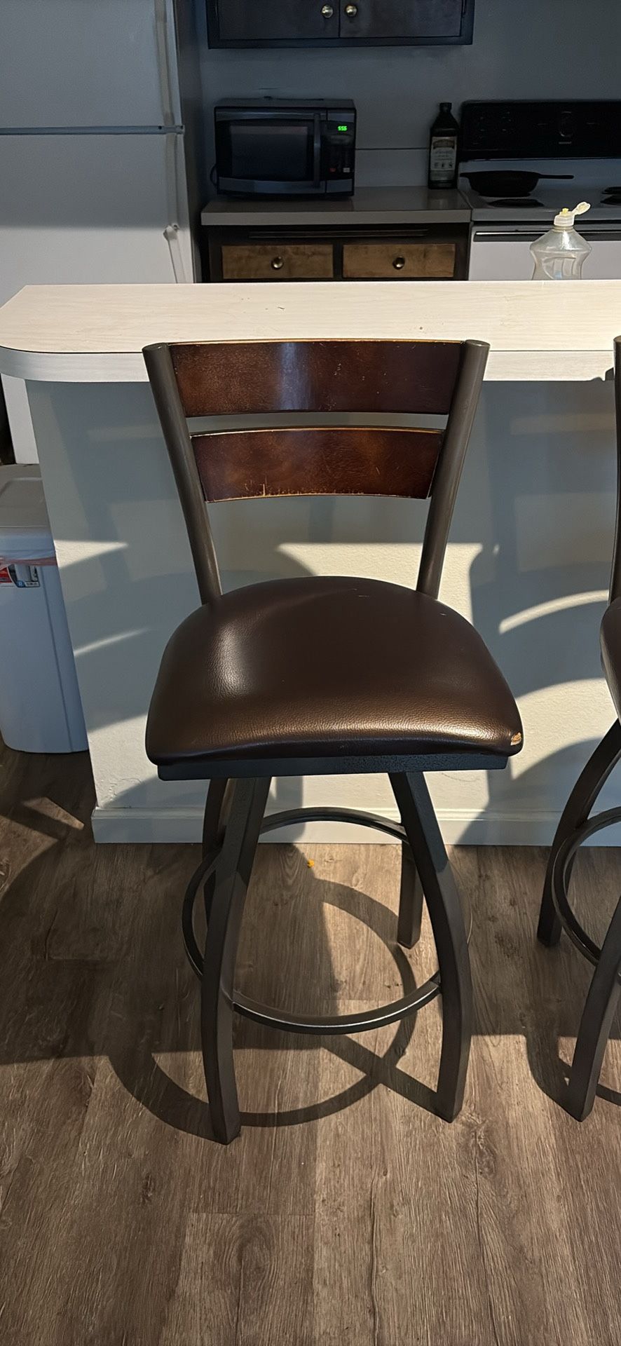 2 Swivel Barstools - $40 for the Pair