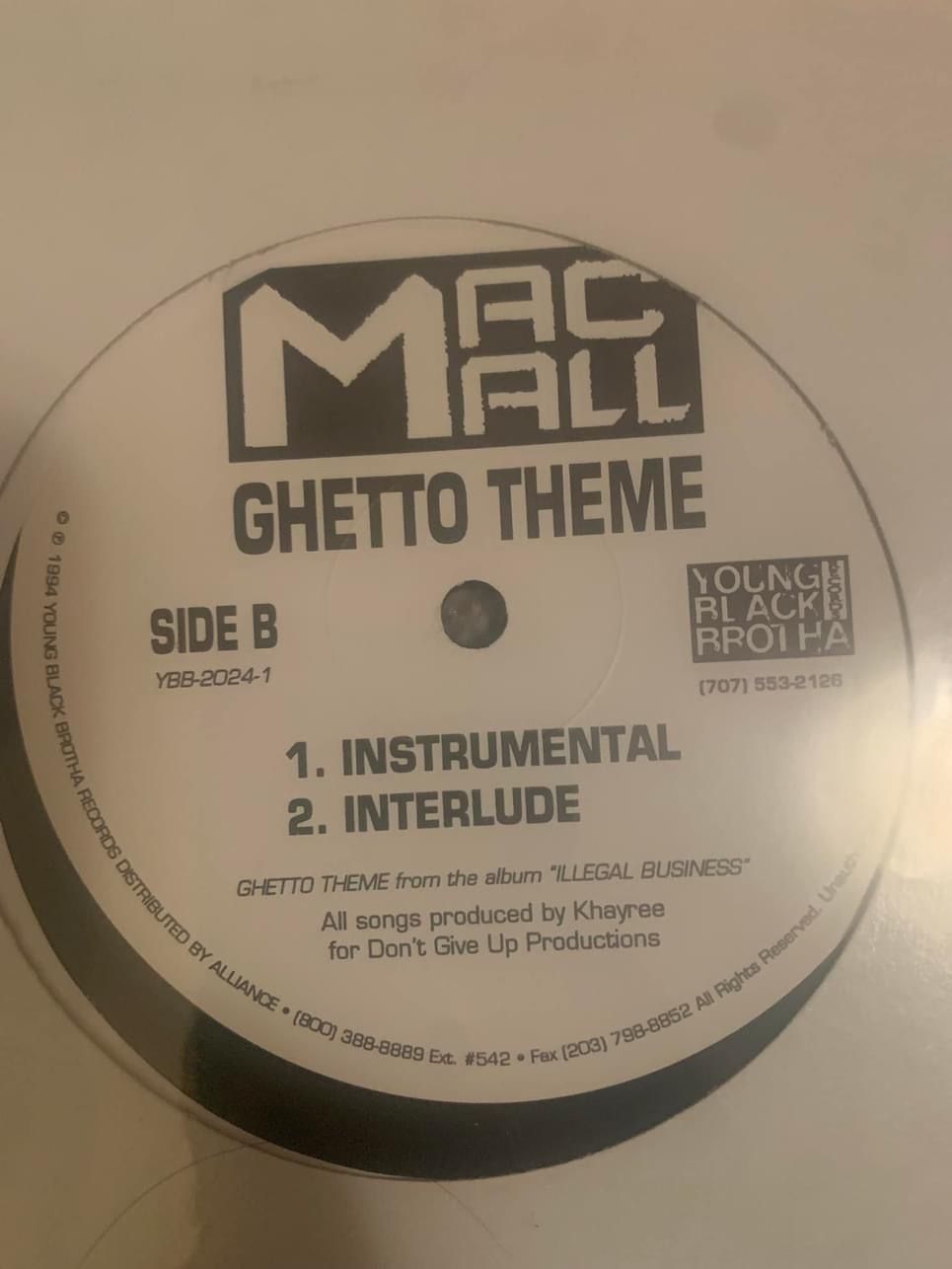Mac Mall - Ghetto Theme 12” Vinyl Record
