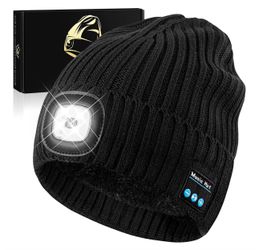 Bluetooth Beanie Hat with Light for Men