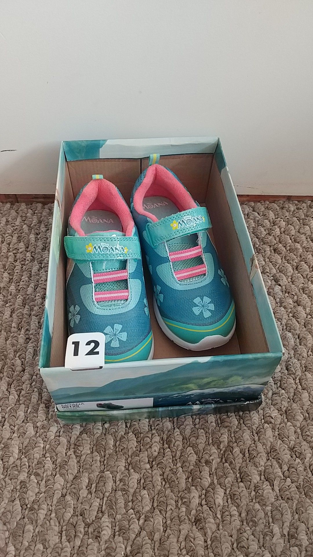 New Disney Princess Moana Sneakers Toddler Child Size 12
