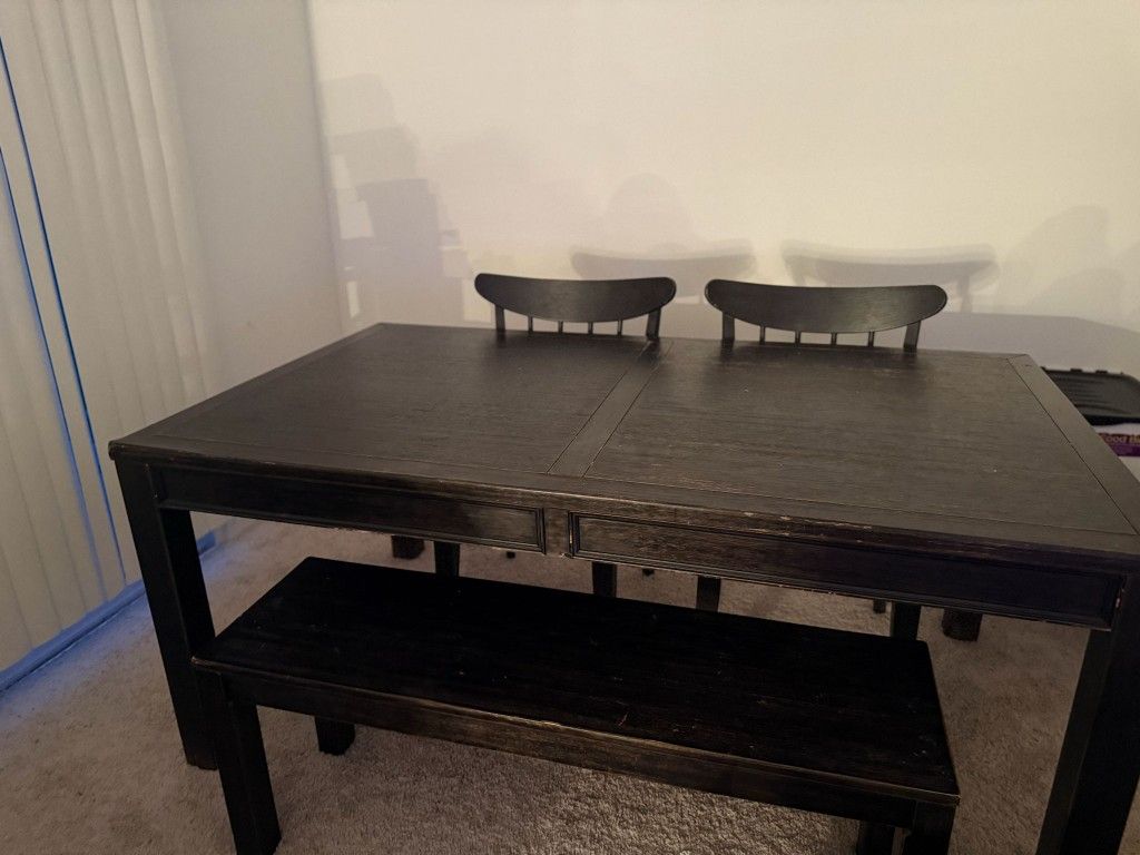Dining Table With Bench + Chairs