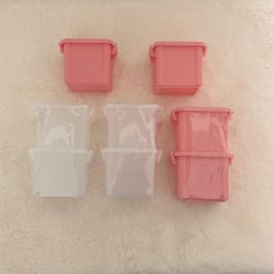 Mini Containers Pink, White 