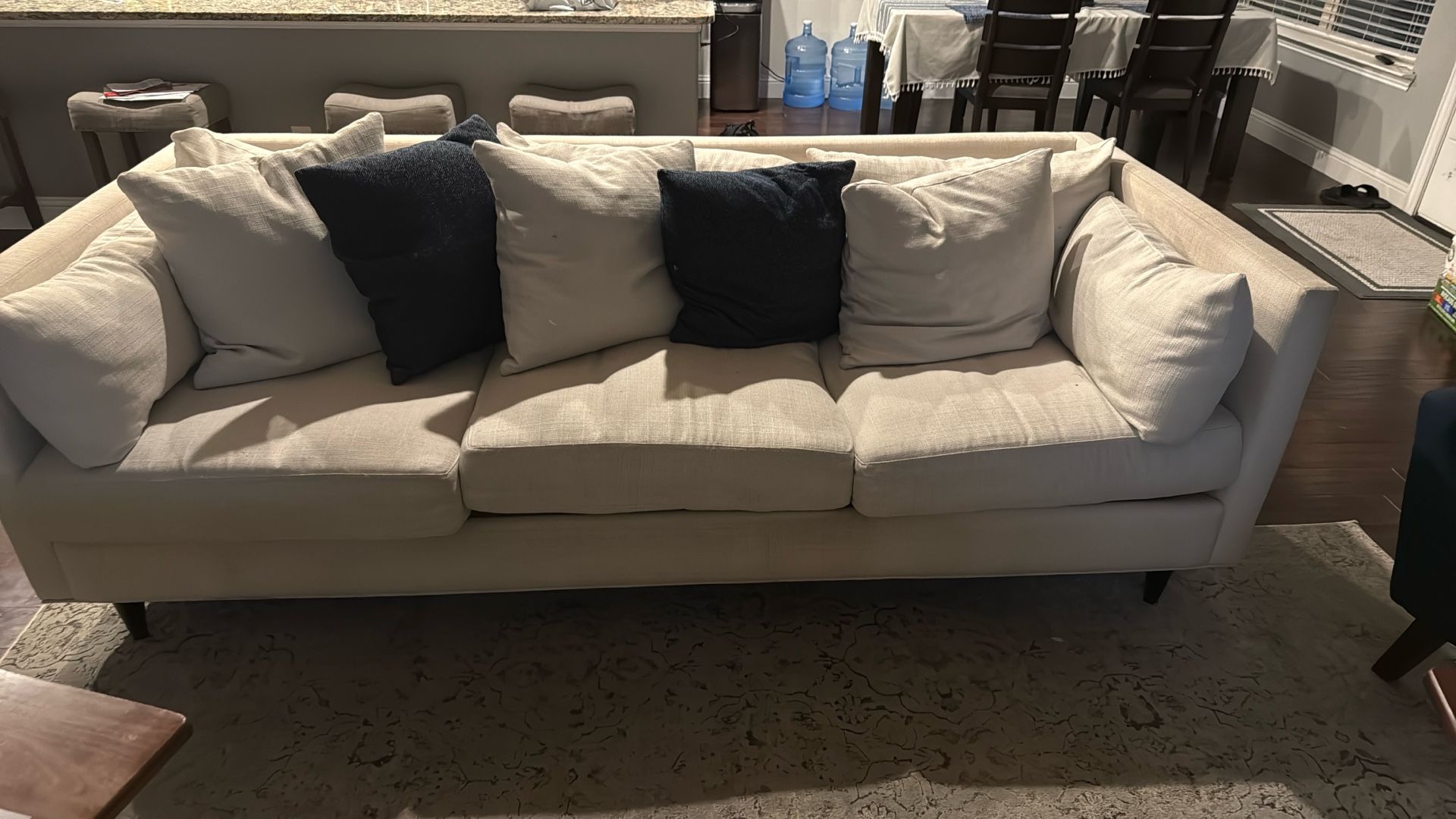 Couch with accent pillows