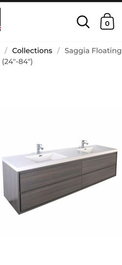 Saggia Floating Double Sink Bathroom Vanity