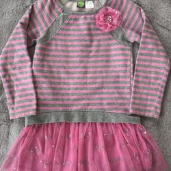 6 Little Girl-Pink & Gray Dress